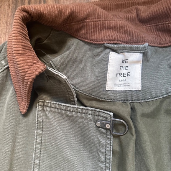 We The Free Denim Barn Coat- Deep Green - Picture 4 of 5